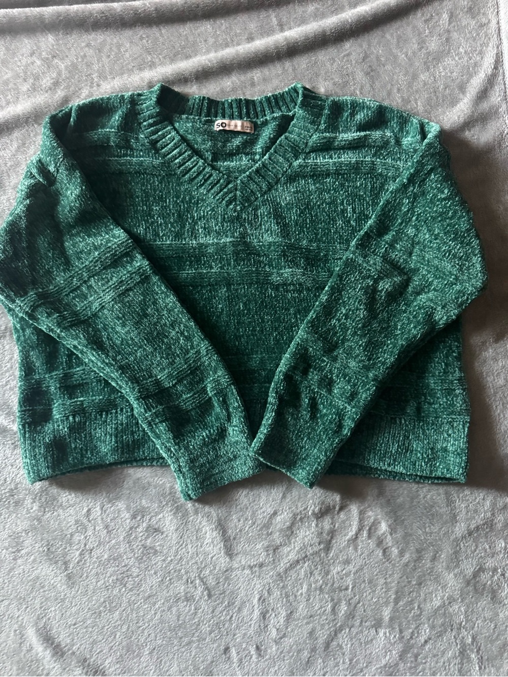 SO Emerald Green V-Neck Sweater